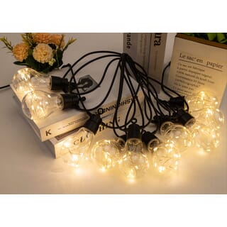 EILON ไฟระย้าตกแต่งเทศกาล โซลาร์เซลล์ 35 หลอด ยาว 20เมตร 50W รุ่น ETDC-20M35D-TXWW แสงวอร์มไวท์