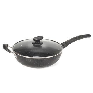 Koch Kitchen กระทะเทฟล่อนทรงลึกเคลือบหินอ่อน 28 ซม. พร้อมฝาปิดแก้ว รุ่น DFGJ12