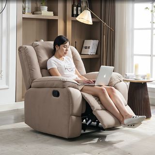 PULITO เก้าอี้พักผ่อน 1 ที่นั่ง รุ่น DARIO ขนาด 102x165.5x106.5 ซม.  สีน้ำตาลอ่อน