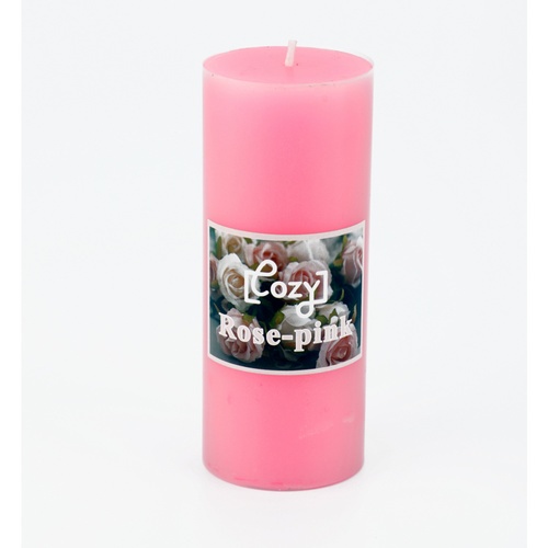 COZY เทียนหอม 4.7x12 ซม. Candle-PKL  สีชมพู