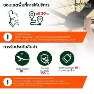 ค่าบริการติดตั้งพัดลมเพดานยักษ์ Big fan