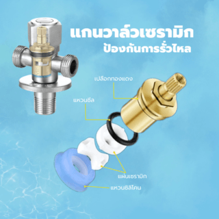 Verno สต๊อปวาล์วสเตนเลส304  2ทาง รุ่น PQS-304SJ10
