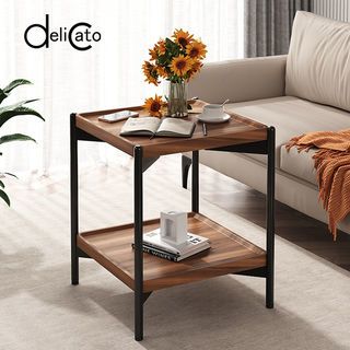 DELICATO โต๊ะกลาง รุ่น COMBINE-03 ขนาด 40x40x60 ซม. สีวอลนัท 