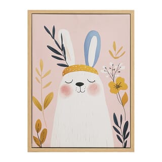 COZY ภาพพิมพ์แคนวาสพร้อมกรอบรูป รุ่น Dream-03 ขนาด 30x40 ซม. รูปกระต่าย