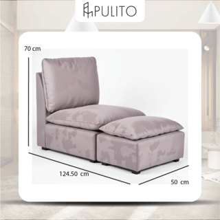 PULITO เก้าอี้พักผ่อน 1 ที่นั่ง รุ่น TECENT BOOKY สีเทา (1/2)