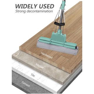 ICLEAN ม็อปฟองน้ำ PVA ดับเบิ้ลโรลเลอร์ ขนาด 6x27x120 ซม.รุ่น UN3302GR สีเขียว