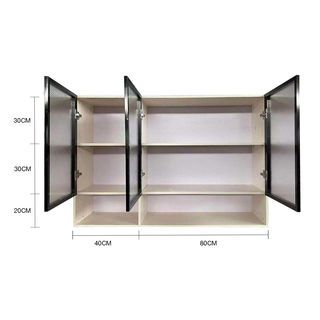 CLOSE ตู้แขวนไฮกลอสพร้อมชั้นวางของ 120ซม. MONSTERA W30×L120×H80 สีไม้ธรรมชาติ