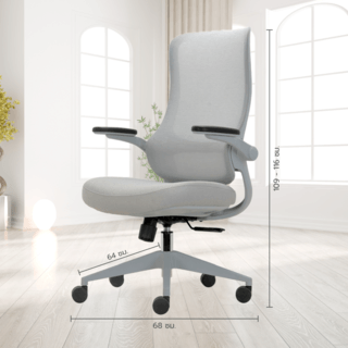 SMITH เก้าอี้สำนักงาน MIDDLE BACK รุ่น GOHAN -01 ขนาด 64x68x109-116 ซม. สีเทา
