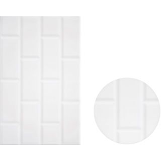 Marbella กระเบื้องเซรามิคปูผนัง 10x16 นิ้ว รุ่น บริค-ไวท์ SRE2509 (N) Gloss (15P)