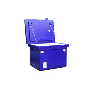 S&P ถังแช่ ขาต่ำ บานพัับมือจับ 60 ลิตร สีน้ำเงิน