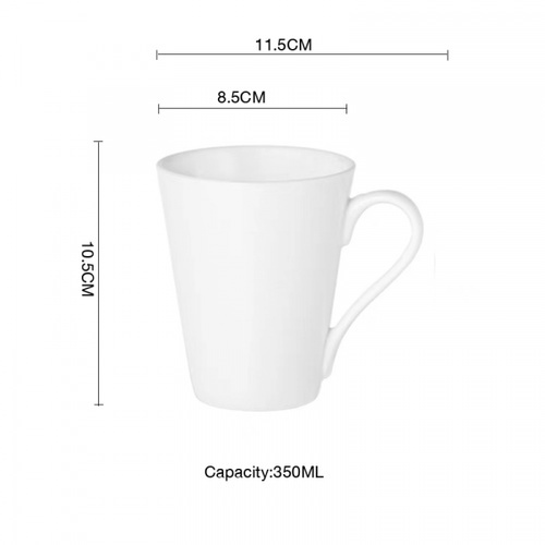 AILO แก้วเซรามิค 8.5 ซม. 350 มล. DAINA  สีขาว