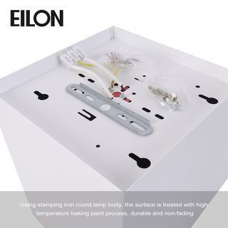 EILON โคมดาวน์ไลท์ทาวเวอร์ทรงสี่เหลี่ยม 6 นิ้ว ติดเพดานขั้ว E27 รุ่น EMZT-006-FW-E27 สีขาว