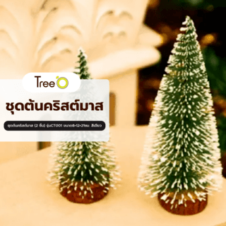Tree’O ชุดต้นคริสต์มาส (2 ชิ้น) รุ่นCT001 ขนาด8×12×21ซม. สีเขียว