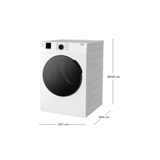 Beko เครื่องอบผ้า 9 กก. รุ่น DA9112RX0W สีขาว