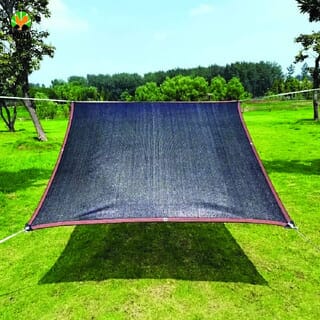 POLLO สแลน HDPE รุ่น SH3314-80 ขนาด 2x4 ม.90% (3เข็ม) สีดำ เจาะตาไก่พร้อมเชือก