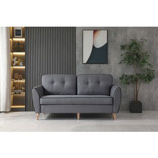 PULITO โซฟาผ้า 3 ที่นั่ง รุ่น BANIKA ขนาด 87x185x89 ซม. สีเทา 