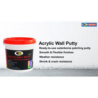 BOSNY เคมีโป้วผนังวอลล์พัตตี้กันซึม B-222  1.2 กก. สีขาว
