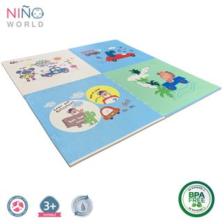 NINO WORLD ชุดแผ่นปูพื้นจิ๊กซอว์ Dino (4 แผ่น) PD-01-4 ขนาด 60x60x1.2 cm.