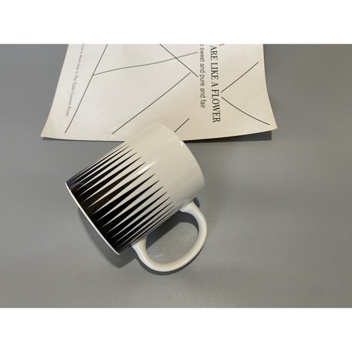 AILO แก้วเซรามิค 8 ซม. 350 มล. DRAK-01 สีขาวดำ