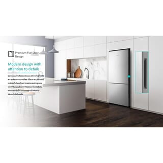 HISENSE ตู้เย็น 2 ประตู ขนาด 14.7 คิว รุ่น RB556N4TGN สีเงิน