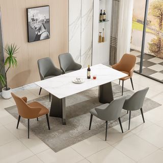 DELICATO เก้าอี้รับประทานอาหาร รุ่น Nami-02 ขนาด 54x59x84 ซม. สีน้ำตาล