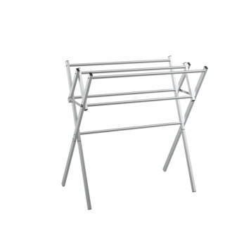 SAKU ราวพาดผ้าอลูมิเนียม พับได้ 6 เส้น  รุ่น DY1239 ขนาด 42.7x78.30x82.25 ซม. สีเงิน