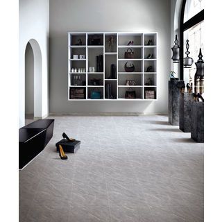 Marbella กระเบื้องเซรามิคปูพื้น 16x16 นิ้ว รุ่น คันไซต์ ไวท์ เกรย์  PT0415 Matt (12P)