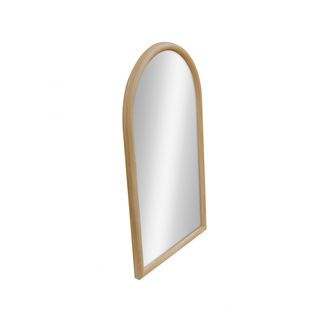 Nice กระจกมีกรอบทรงเหลี่ยมมน (PS) รุ่น คากามิ-03 ขนาด 47x72 ซม. สีไม้ธรรมชาติ 