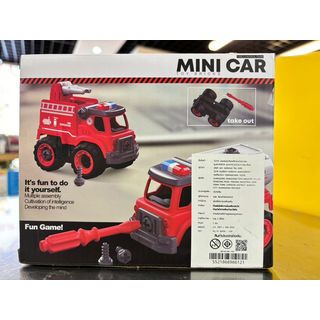 TOYS ของเล่นรถดับเพลิงกระเช้าประกอบพร้อมรีโมตคอนโทรล รุ่น#LM9034 ขนาด18.5x9.5x15.5ซม.สีแดง