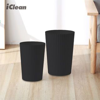 ICLEAN ถังขยะไม่มีฝาทรงกลม 6 ลิตร รุ่น B917156 ขนาด 19.5×19.5×28 ซม. สีดำ
