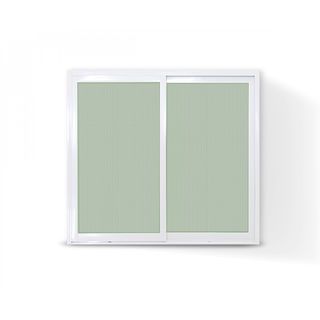 WELLINGTAN หน้าต่างอะลูมิเนียม บานเลื่อน SS 120x110ซม. สีขาว พร้อมมุ้ง