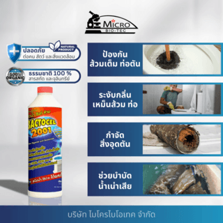 BACTOCEL จุลินทรีย์ชีวภาพ (ชนิดน้ำ) กำจัดของเสีย ปรับสภาพน้ำ รุ่น 2001 300 ซีซี.