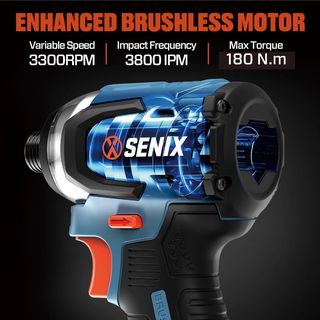 SENIX ไขควงกระแทกไร้สาย Brushless 1/4นิ้ว 20V(Max) รุ่น PDIX2-M2-EU สีน้ำเงินดำ (พร้อมแบตเตอรี่ 2.0Ahx1และแท่นชาร์จ)