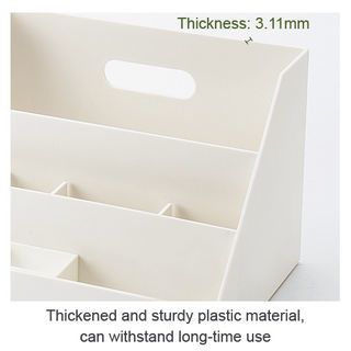 SMITH กล่องเก็บของอเนกระสงค์บนโต๊ะ NORI-DNC01 ขนาด 18.8x26.5x18.0 ซม. สีขาว