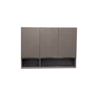 CLOSE ตู้แขวนไฮกลอสพร้อมชั้นวาง ขนาด 120×30×80 ซม. CALISTA สีไม้ธรรมชาติ (1/2)