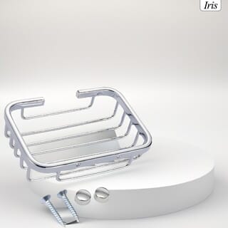 Iris ที่วางสบู่ สแตนเลส รุ่น PQS-H7-201 ขนาด 13x9.20x3 ซม. สีโครเมี่ยม