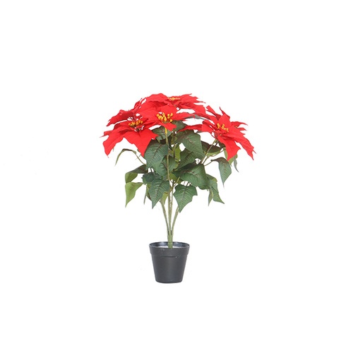 Tree O ต้นพอยน์เซตเทีย ประดิษฐ์ 7 ช่อ รุ่น MC002 ขนาด 33*40*53ซม. สีแดง