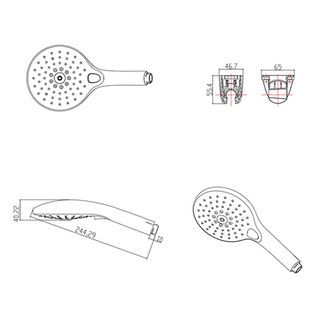 American Standard ชุดฝักบัวสายอ่อน 3 ระดับ รุ่น F40017-CHADY