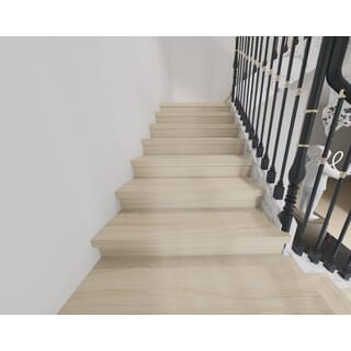 จมูกชานพักบันได SPC Click lock 114x1220x4+1mm IXPE  items No. 6305 สีไม้โอ๊คอ่อน  (6 pcs / box)                                  