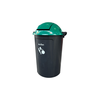 API ถังขยะกลม ฝาโดมสวิง 118L ขนาด 57x57x91cm. รุ่น #199 สีเขียว