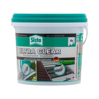 SISTA อัลตร้าเคลียร์ ผลิตภัณฑ์กันน้ำรั่วซึม 4 กก. สีใส