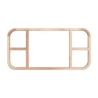 DR.WOOD วงกบไม้เนื้อแข็ง 5 ช่อง ขอบโค้งมน รุ่น MM-05K100 ขนาด 100x200 ซม. 