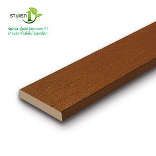 เฌอร่า ไม้พื้น คัลเลอร์ทรู รุ่นขอบวี ลายเสี้ยน 2.5x15x300ซม. สีสักทรายทอง