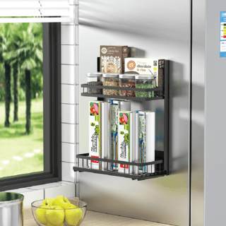 SANE ชั้นวางของแม่เหล็กติดผนัง 31.5 x 15.43 x 38.84 ซม. HIRONO สีดำ