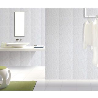 Marbella กระเบื้องเซรามิคปูผนัง 10x16 นิ้ว รุ่น สโนว์-ไวท์ ZX9021 (N) Gloss (15P)