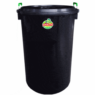 BIGONE ถังใส่น้ำพร้อมฝา แบบามาตรฐาน 80 ลิตร ขนาด 51x51x67ซม. สีดำ