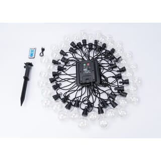 EILON ไฟระย้าตกแต่งเทศกาล โซลาร์เซลล์ 35 หลอด ยาว 20เมตร 50W รุ่น ETDC-20M35D-TXWW แสงวอร์มไวท์