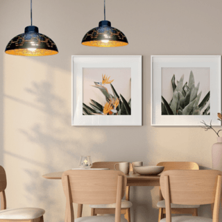 EILON โคมไฟแขวนเพดาน ขั้วE27 รุ่น CDD2023-807-1 สีดำ