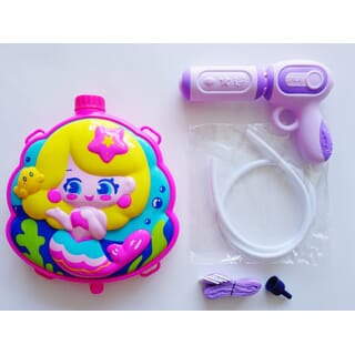 TOYS ของเล่นปืนฉีดน้ำนางเงือกแบบกระเป๋าสะพาย รุ่น1060-56 ขนาด23x26.5x7.5ซม.