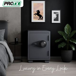 PROTX ตู้เซฟกันไฟอนาล็อก รุ่น  YB-530ALP-C ขนาด 47x46x53 ซม. สีดำ น้ำหนัก 73 KGS 